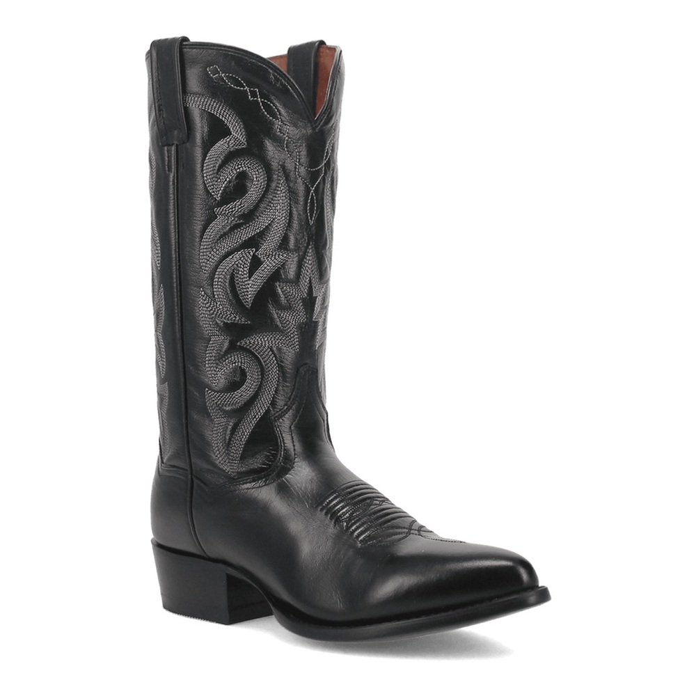 Dan Post Men’s Milwaukee Black Leather Cowboy Boots